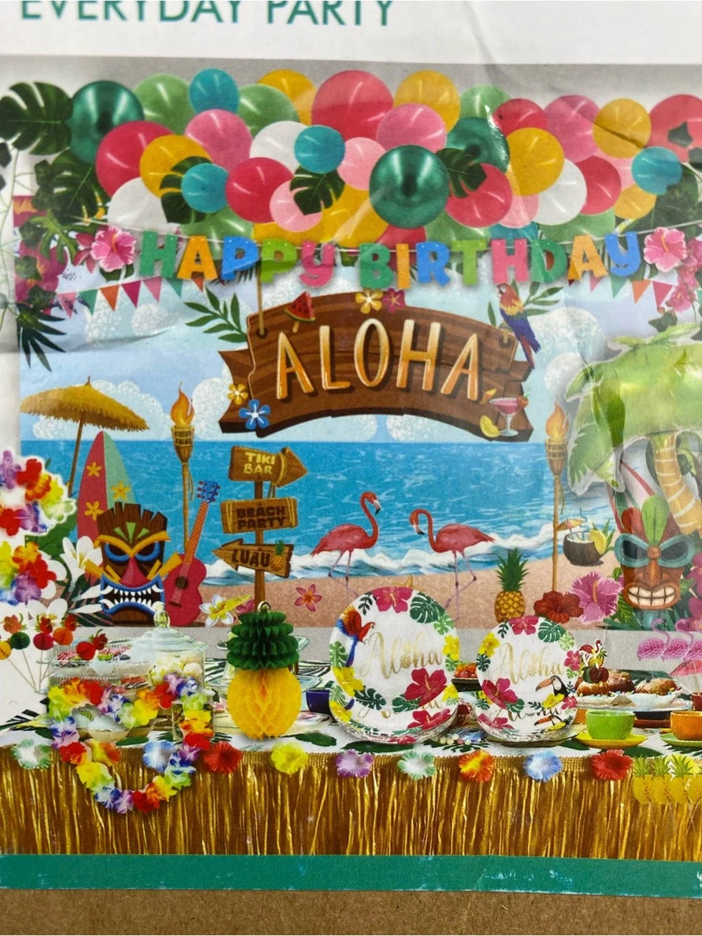 Tropical Aloha Birthday Party Decorations - Multicolor